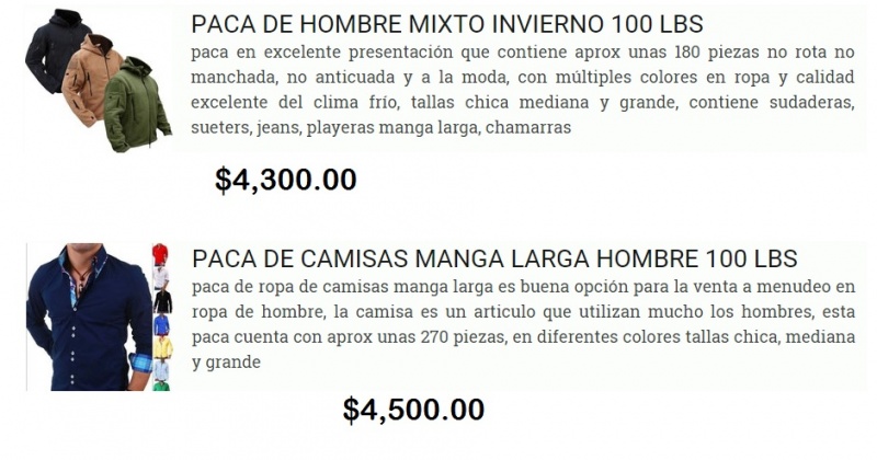 Ropa paca 2025 premium